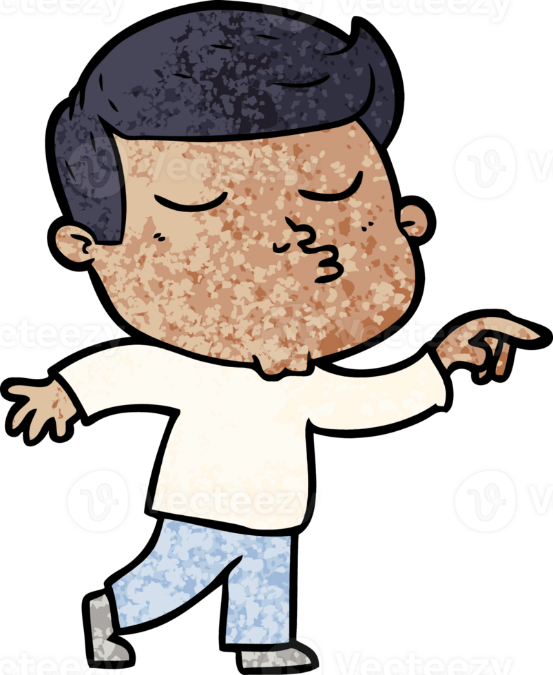 cartoon model guy pouting png