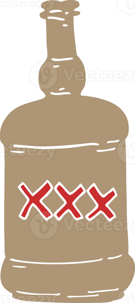 cartoon doodle spirits bottle png