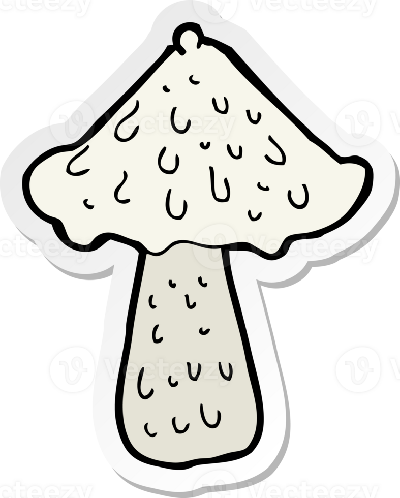 sticker of a cartoon mushroom png