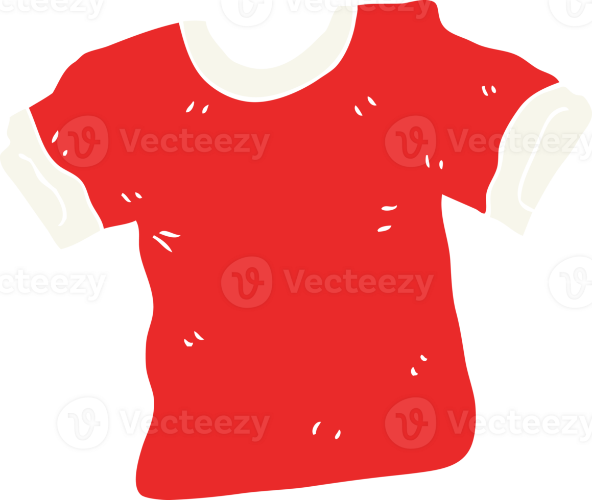 flat color illustration of t shirt png
