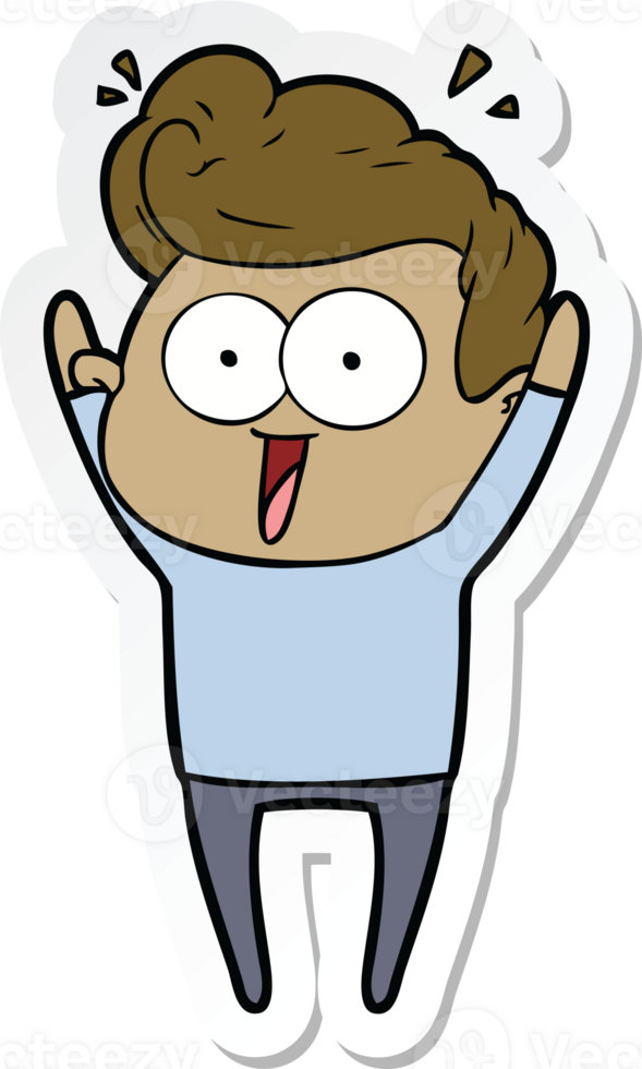 sticker of a cartoon man png