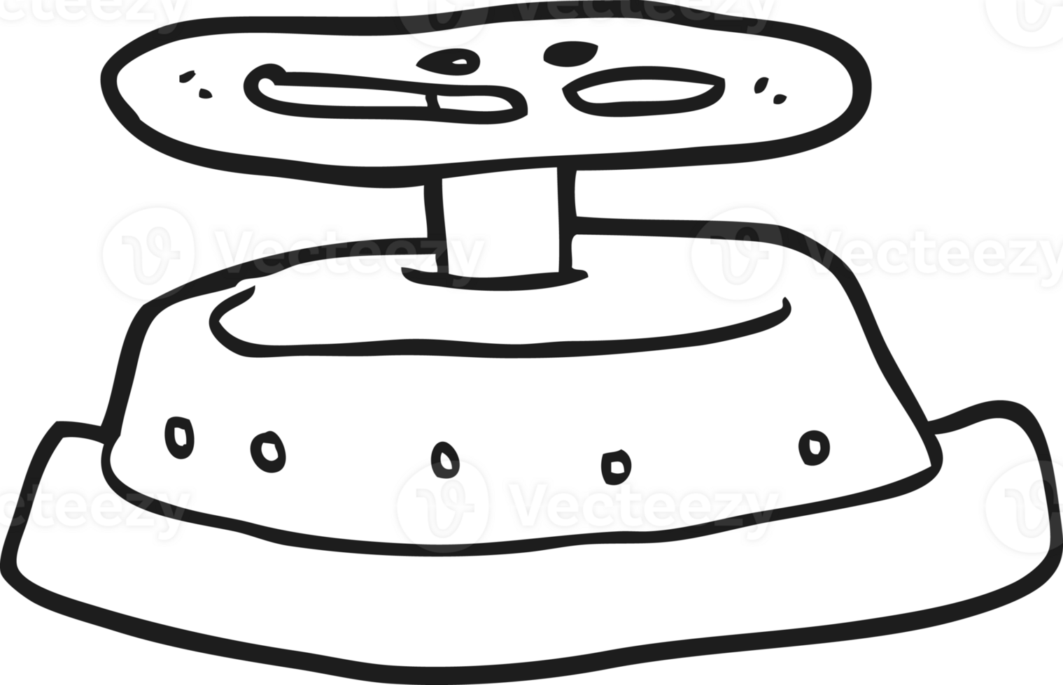 hand drawn black and white cartoon sealed bunker door png