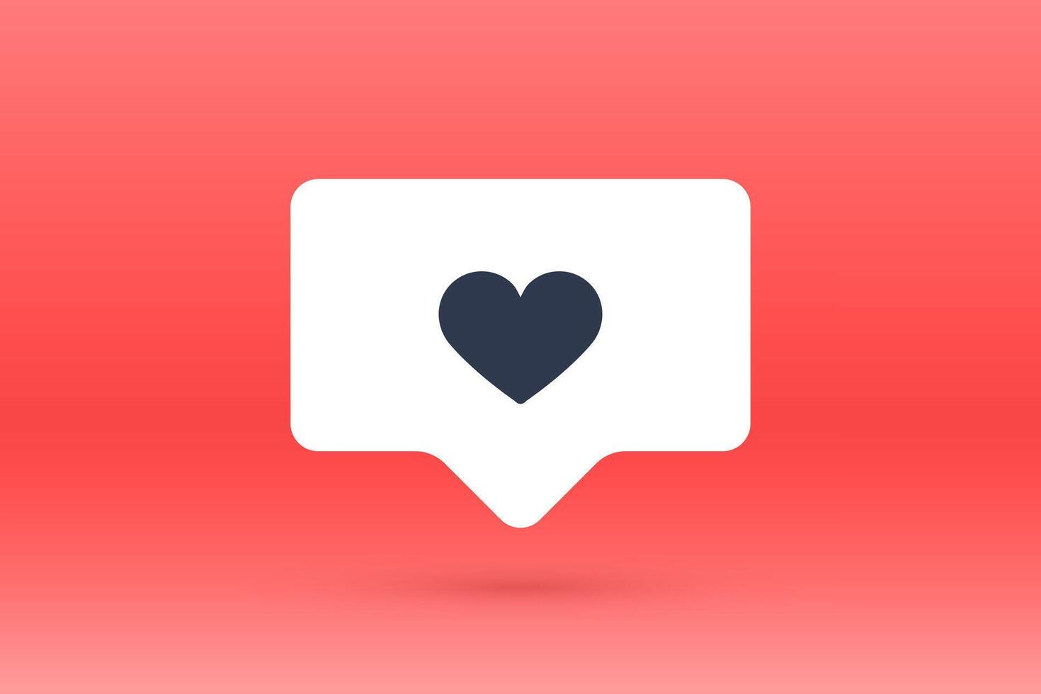 Notifications icon Like, speech bubble. Like icon with heart vector