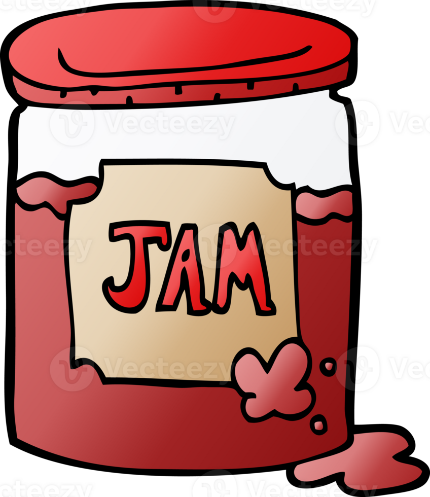 cartoon doodle jam pot png