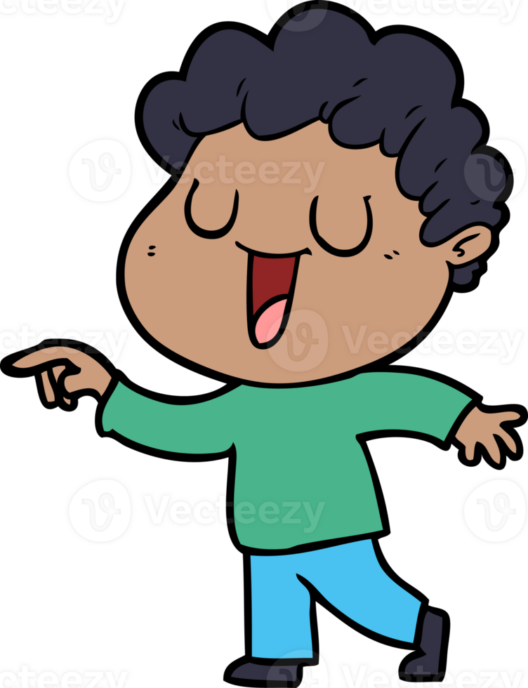 laughing cartoon man pointing png