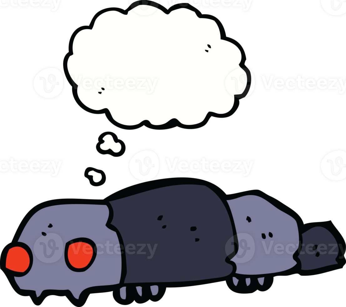 cartoon insect with thought bubble png