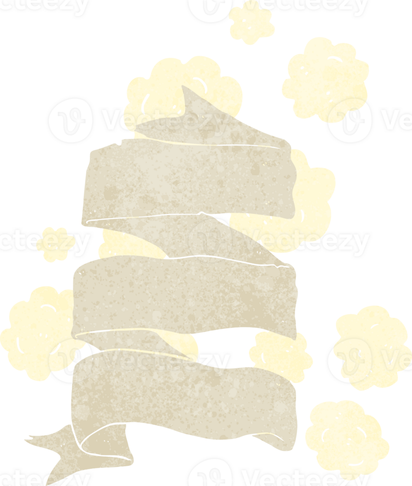 cartoon old scroll banner png