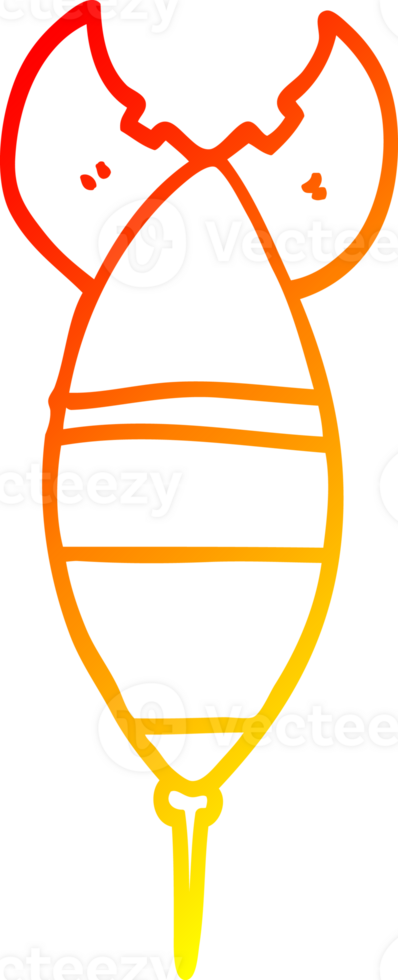 warm gradient line drawing of a cartoon nuclear bomb png