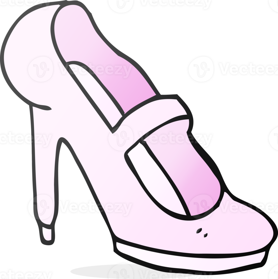 hand drawn cartoon high heeled shoe png