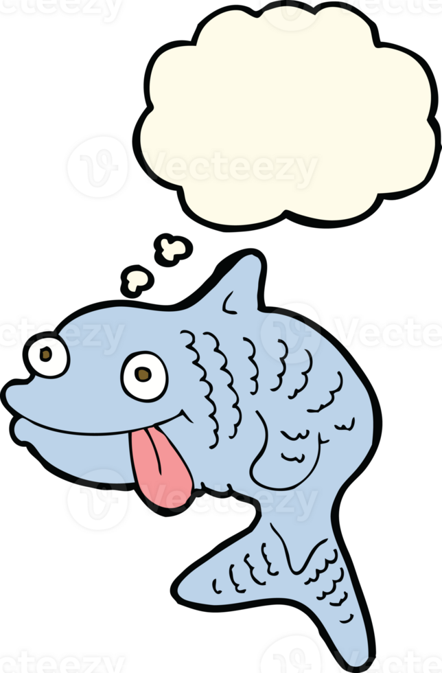 cartoon fish with thought bubble png