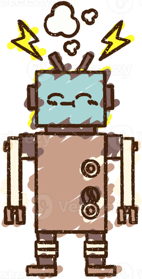 Robot Chalk Drawing png