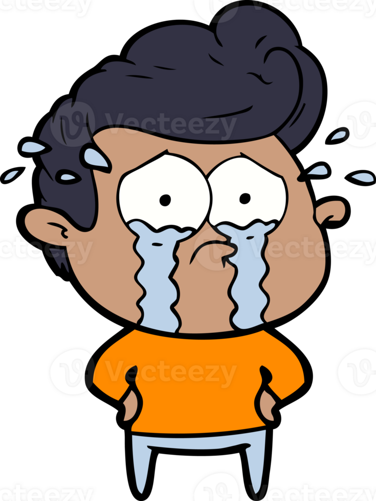 cartoon crying man png