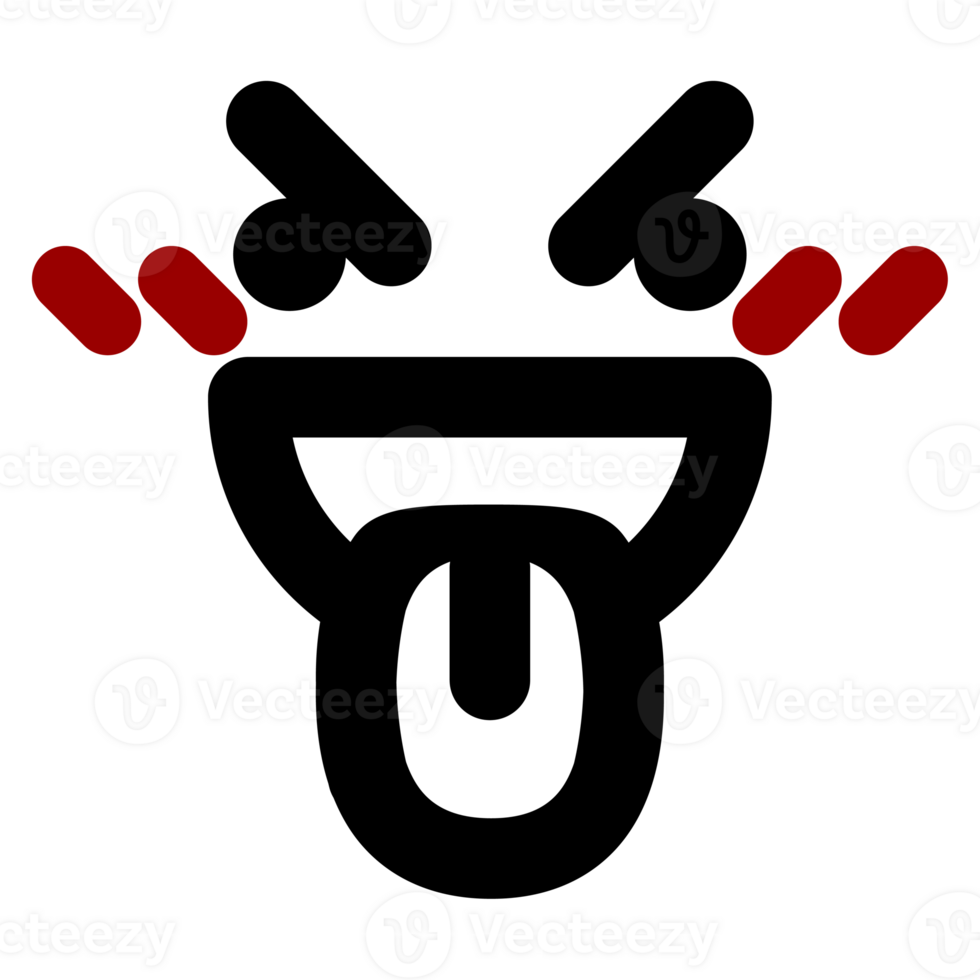 mean face icon sticking out tongue png