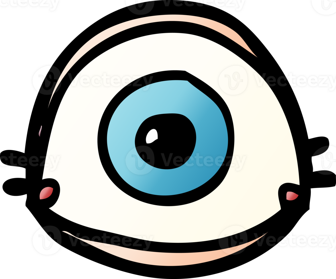 cartoon doodle blue eye png