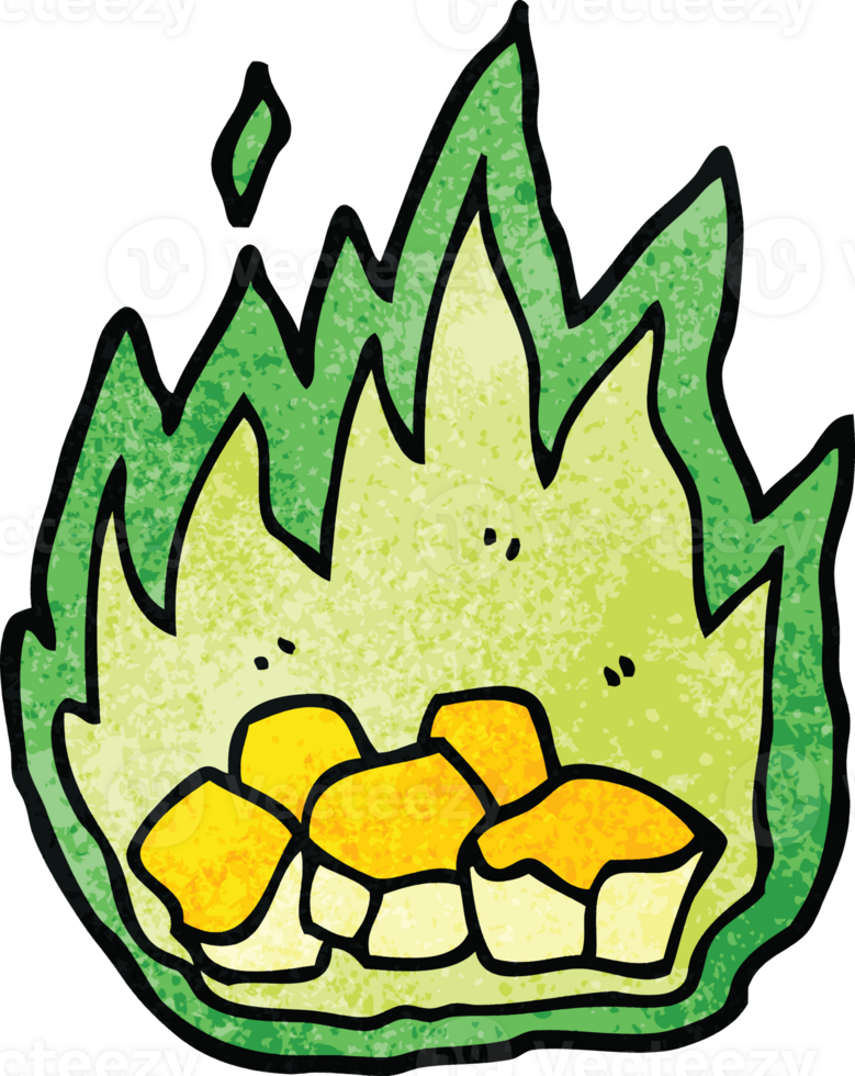 cartoon doodle spooky burning halloween coals png