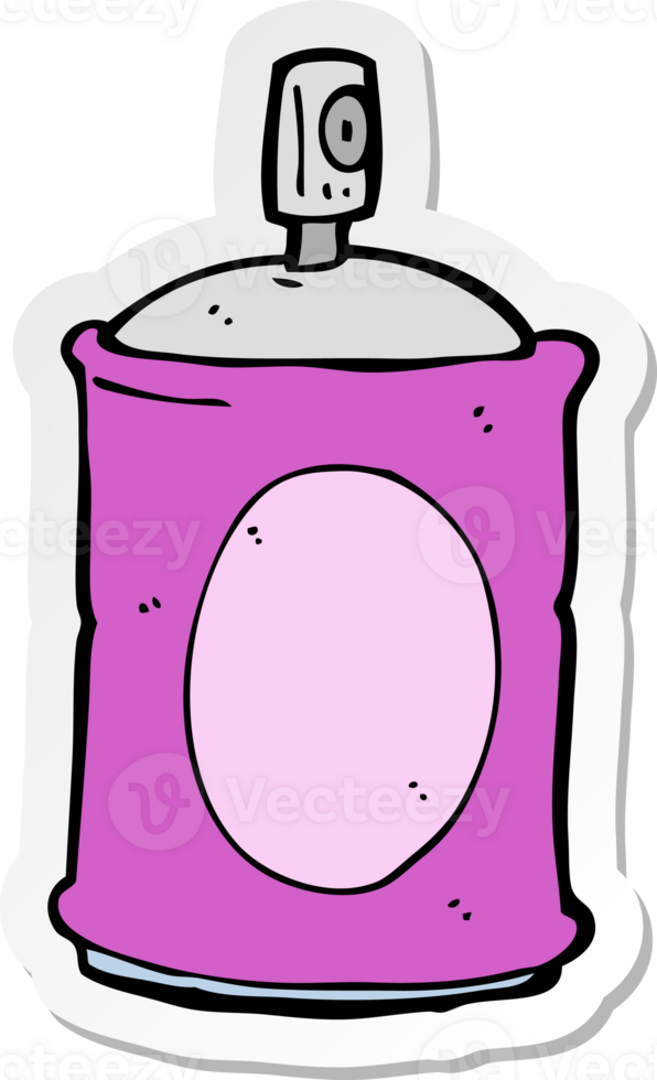 sticker of a cartoon spray can png