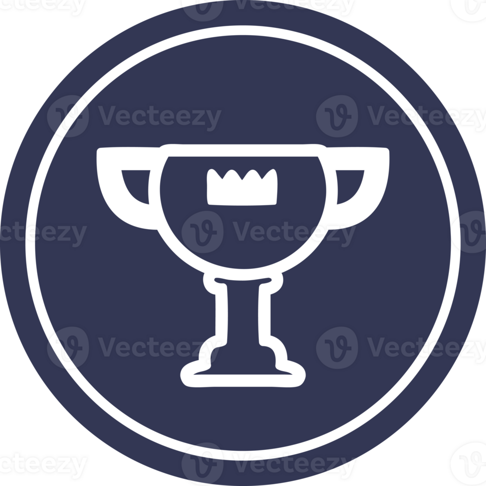trophy award circular icon symbol png