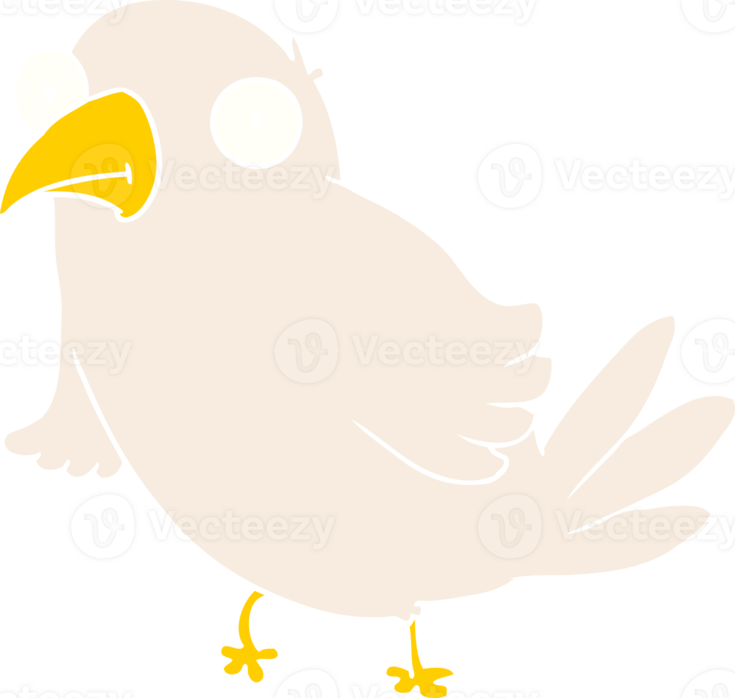 flat color style cartoon bird png