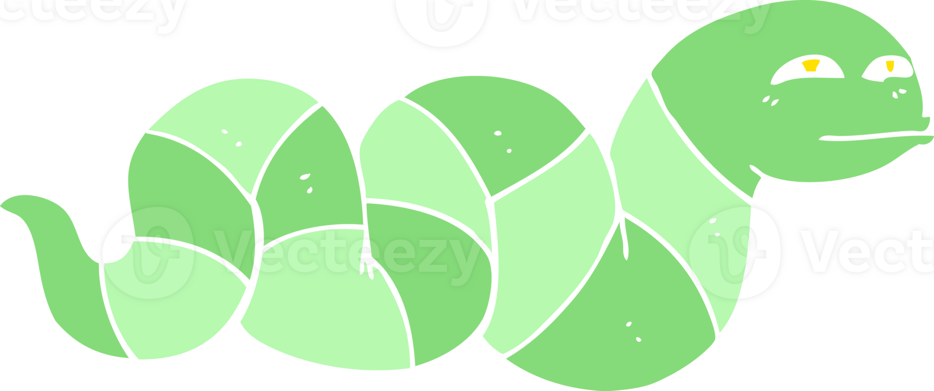 flat color illustration of snake png