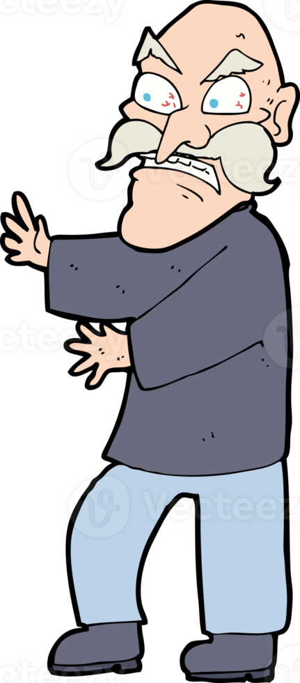 cartoon angry old man png