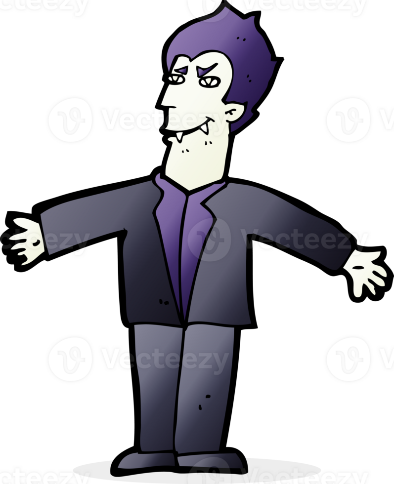 cartoon vampire man with open arms png