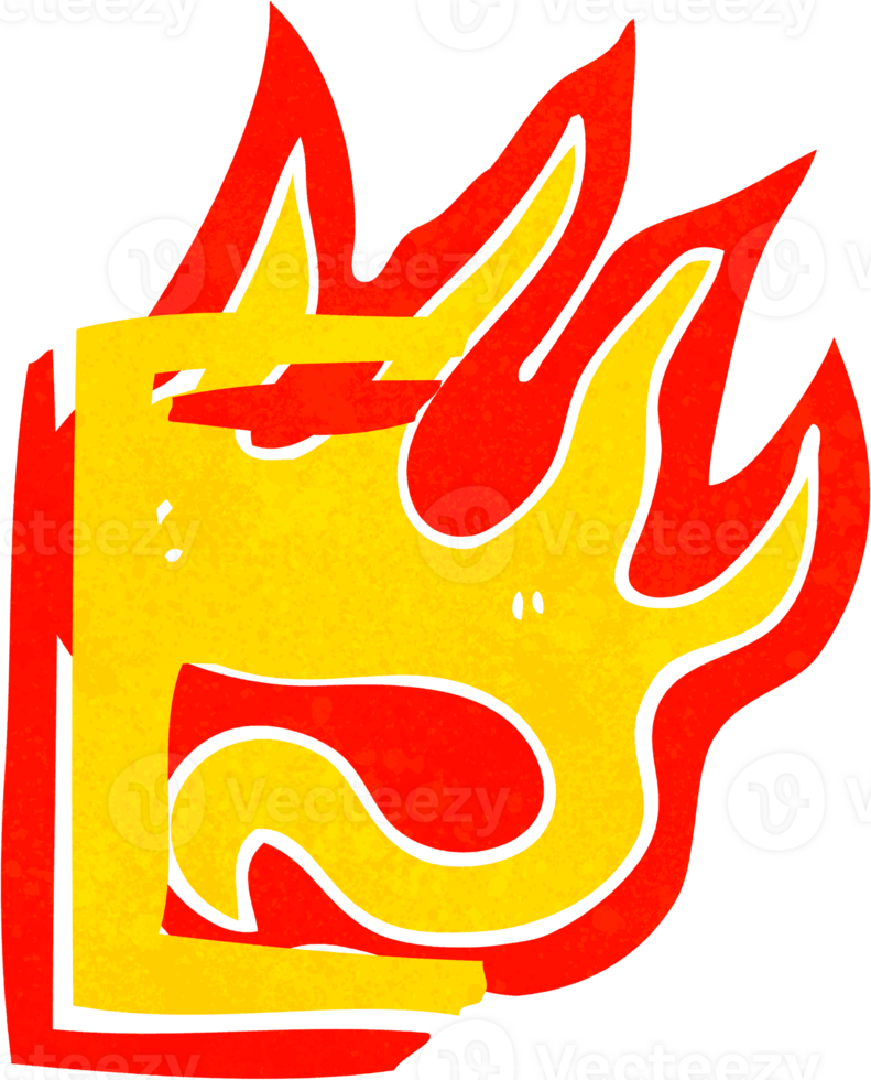 cartoon flaming letter png