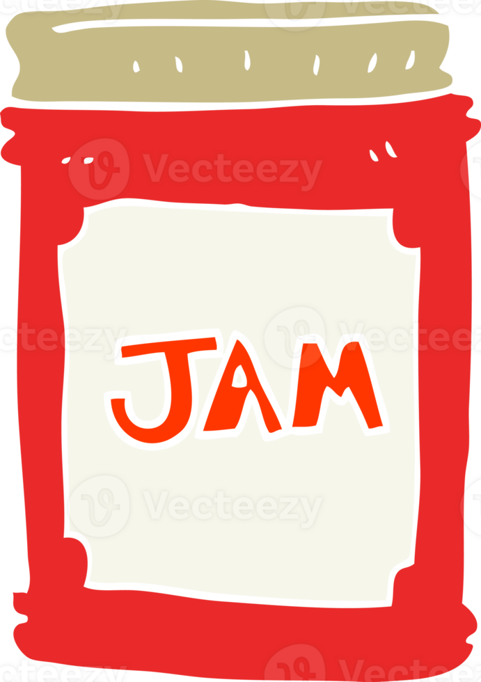 flat color illustration of jam jar png