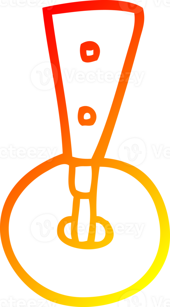 warm gradient line drawing of a cartoon caster wheel png