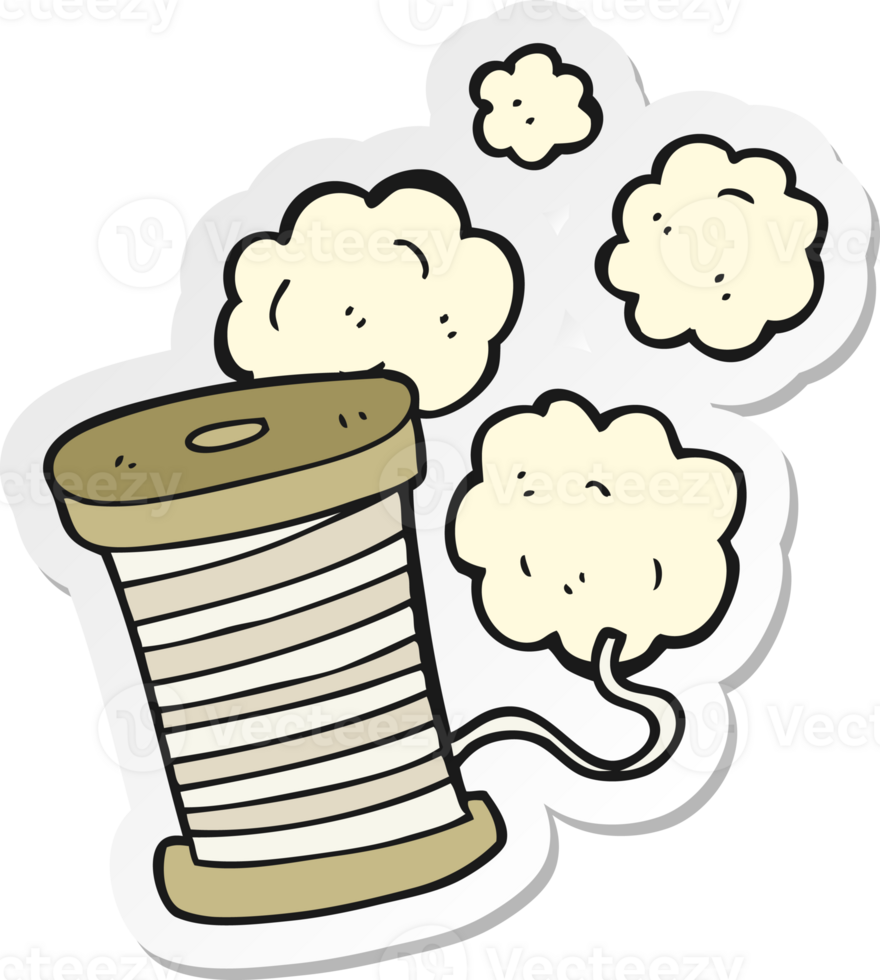sticker of a cartoon yarn png