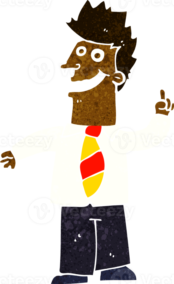 cartoon man with good idea png