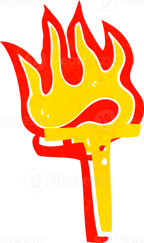 cartoon flaming letter png