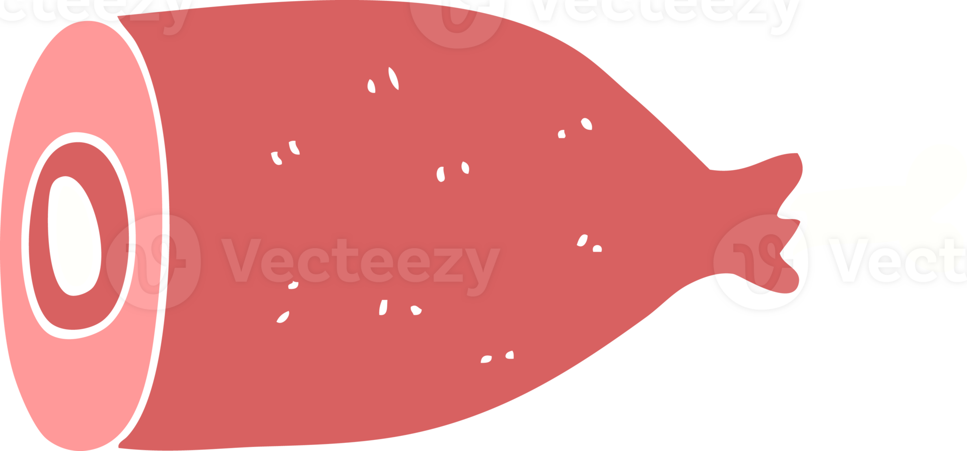flat color illustration of meat png