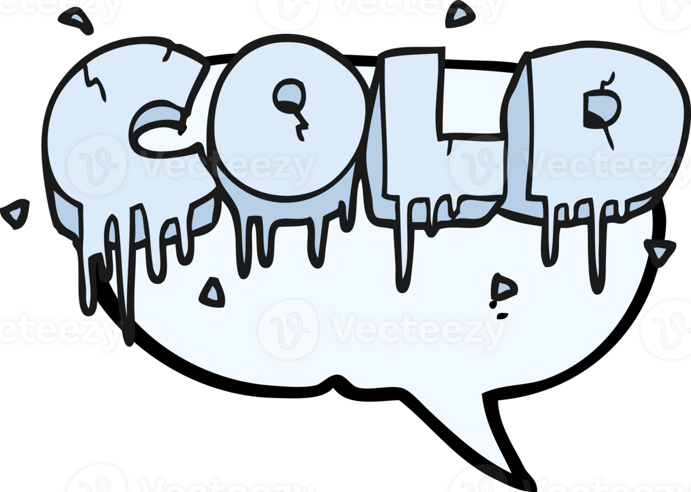 hand drawn speech bubble cartoon cold text symbol png