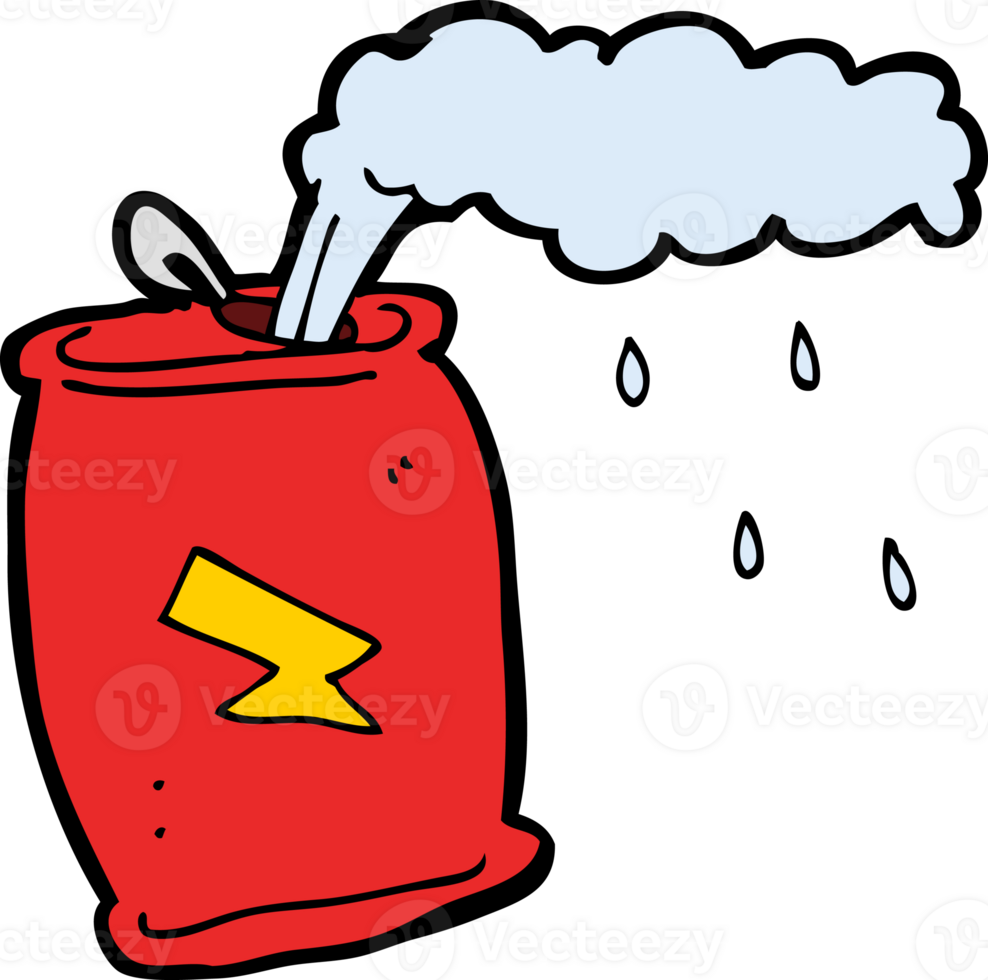 cartoon fizzing soda can png