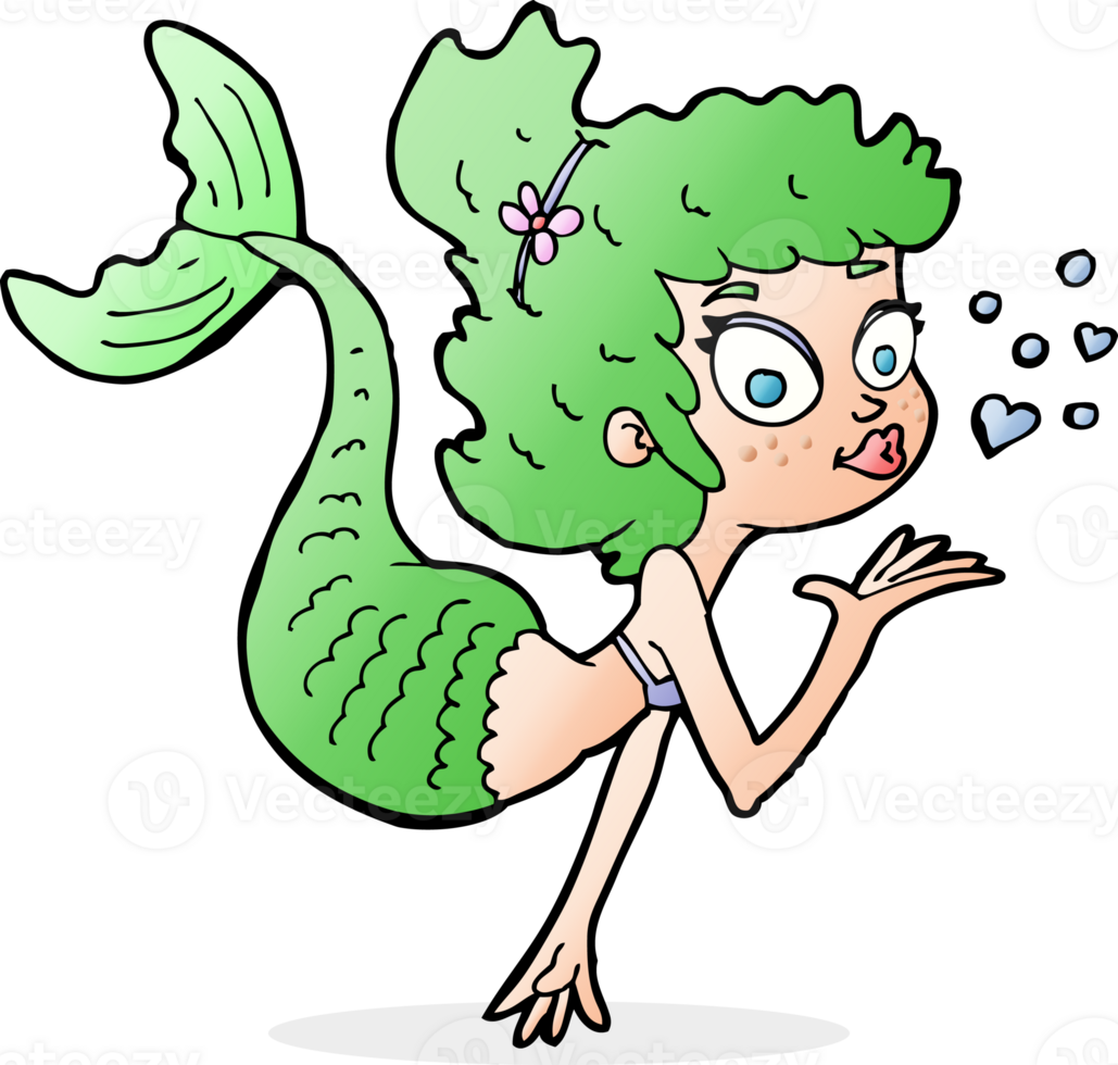 cartoon pretty mermaid png
