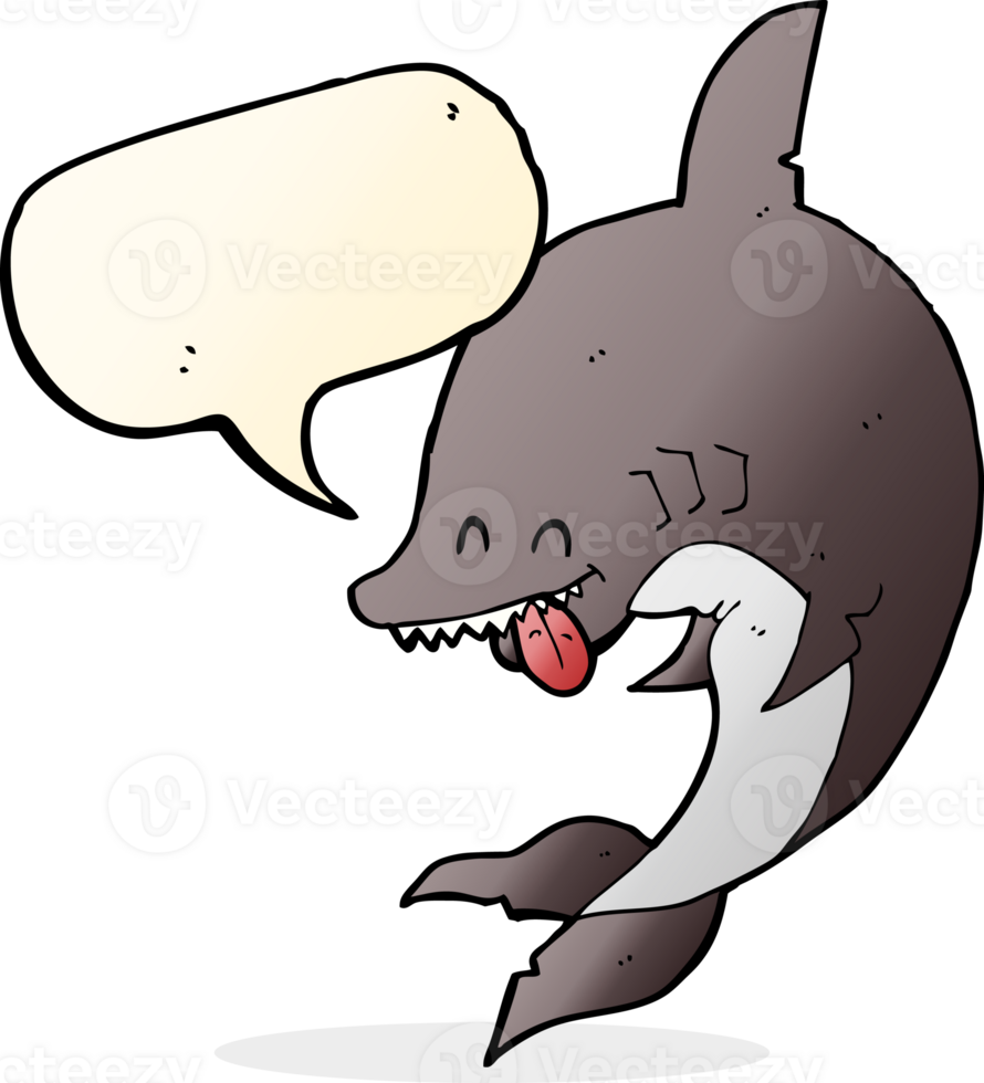 funny cartoon shark with speech bubble png