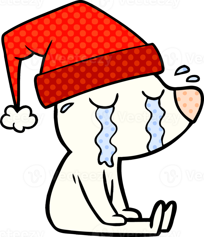 cartoon crying sitting polar bear png