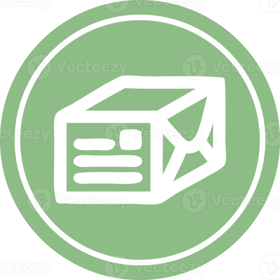 wrapped parcel circular icon symbol png