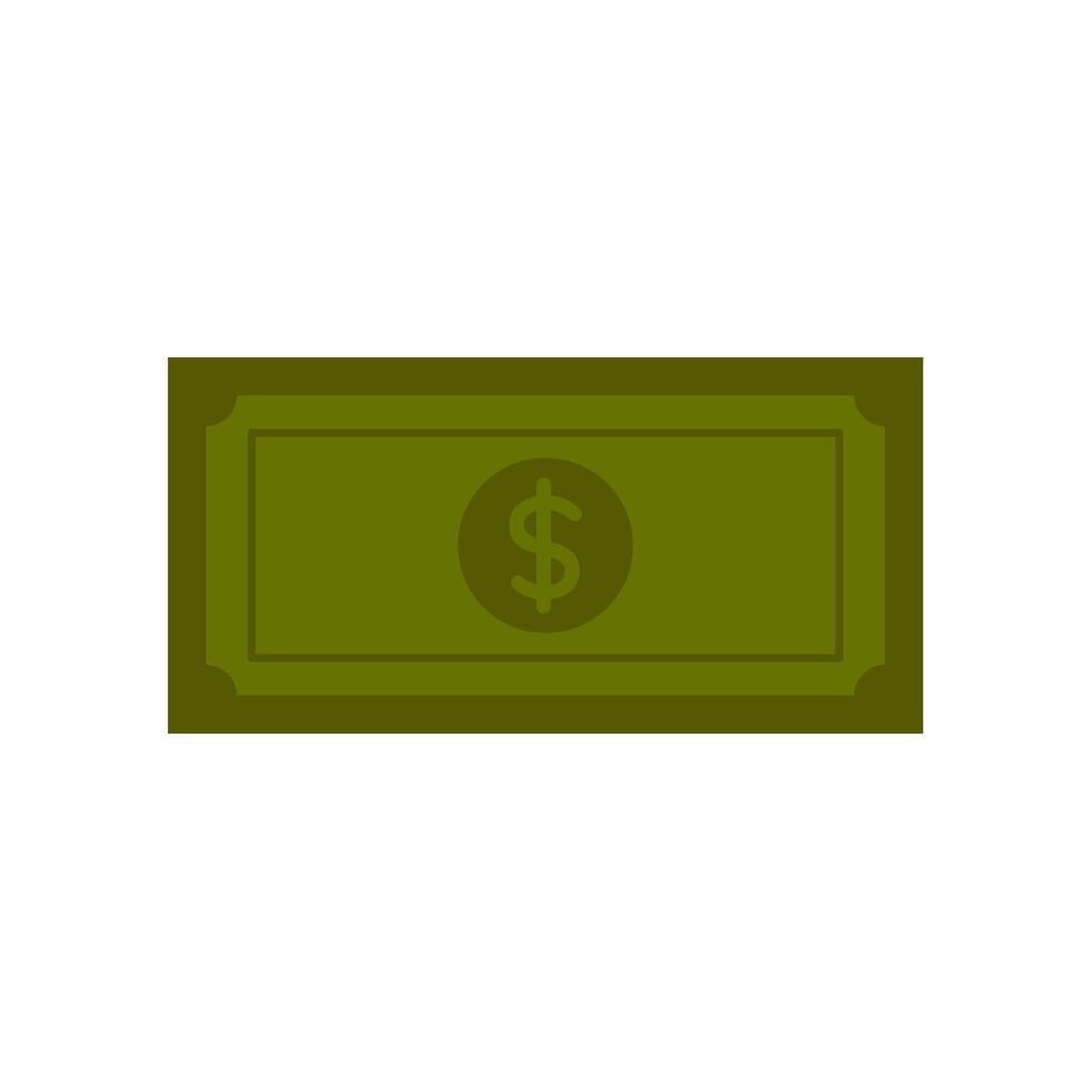 Paper money banknote. Cash currency stack. Green dollar banknote vector