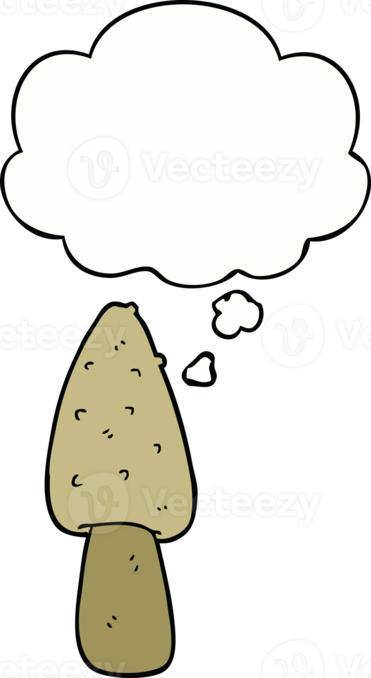 cartoon mushroom with thought bubble png