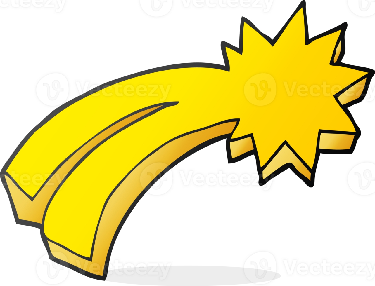 hand drawn cartoon shooting star png