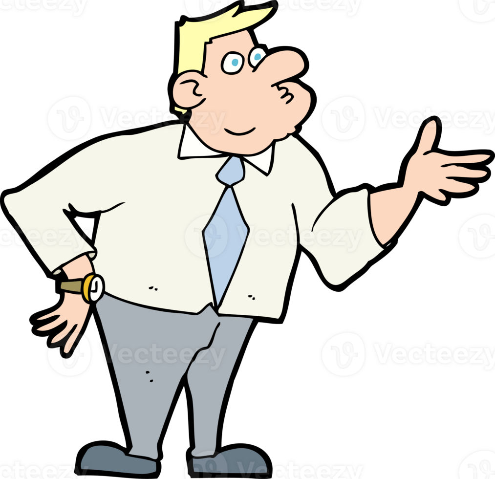 cartoon businessman asking question png