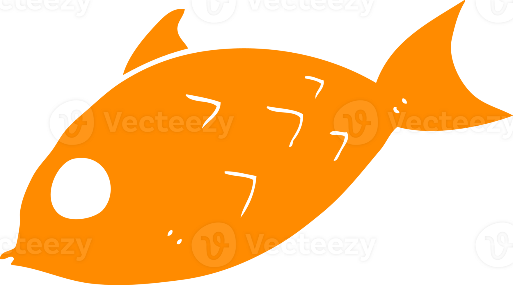 flat color style cartoon fish png