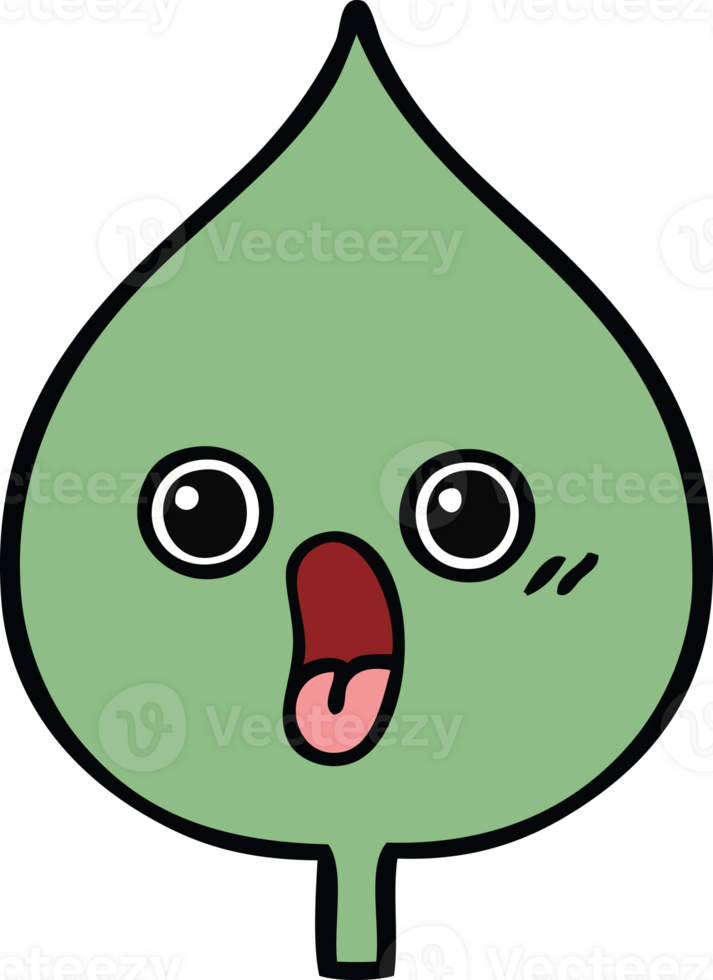 cute cartoon of a expressional leaf png