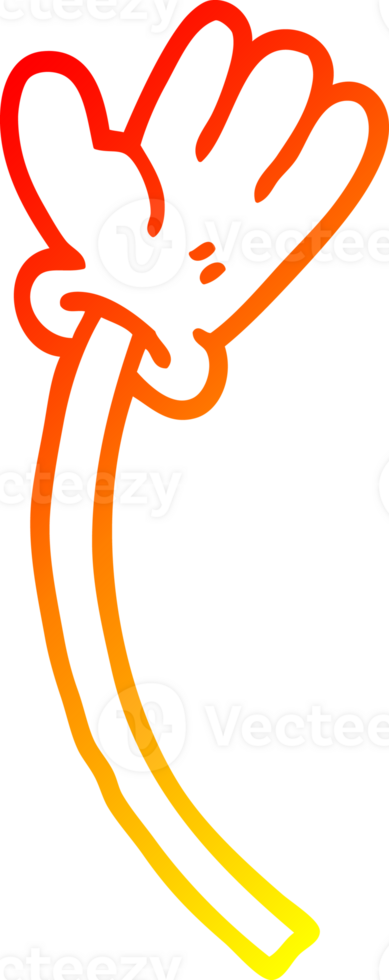 warm gradient line drawing of a cartoon hand gestures png