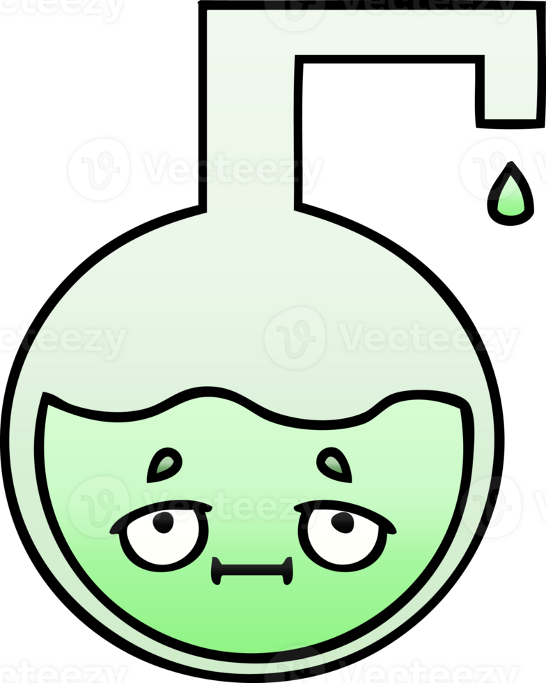 gradient shaded cartoon of a science experiment png