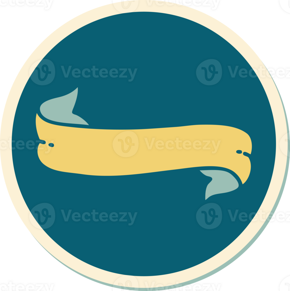 sticker of tattoo in traditional style of a banner png