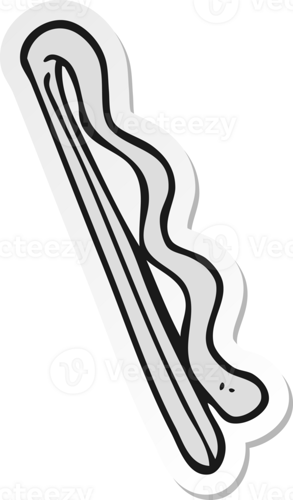 autocollant d'une pince à cheveux de dessin animé png