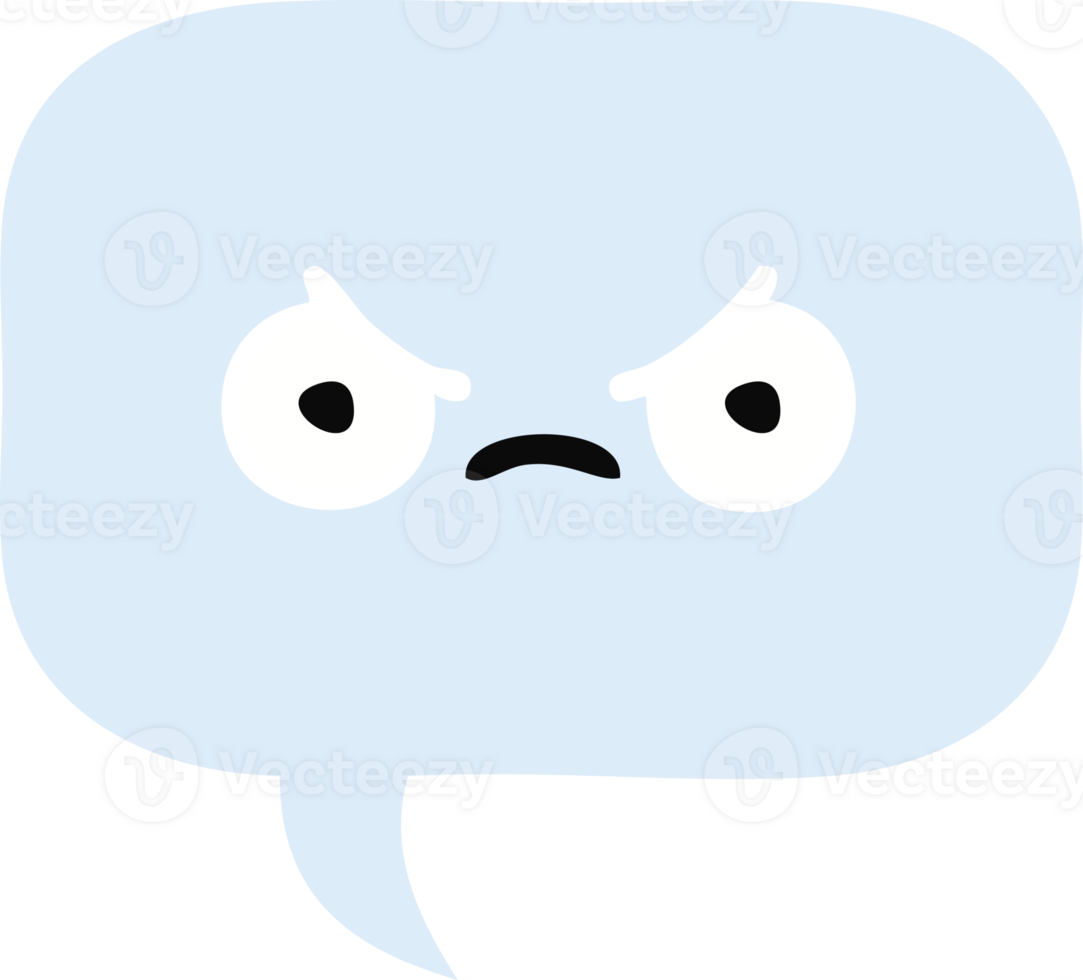 flat color retro cartoon of a speech bubble png