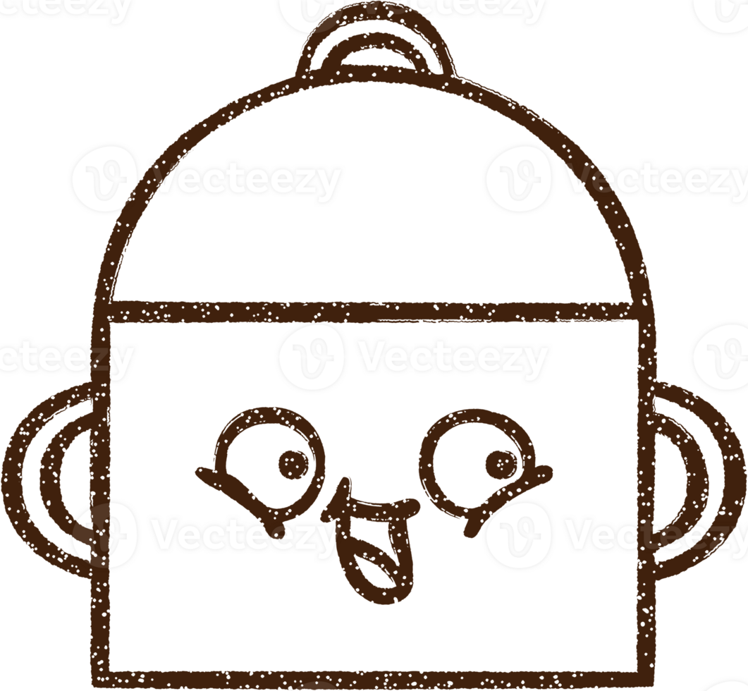 Cooking Pot Charcoal Drawing png